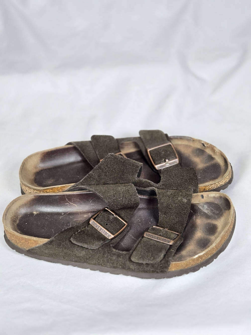 Birkenstock Arizona Dark Brown Suede Sandals Women's Size 40 US 9-9.5 Boho
